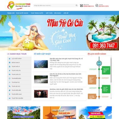 Web đặt tour du lịch