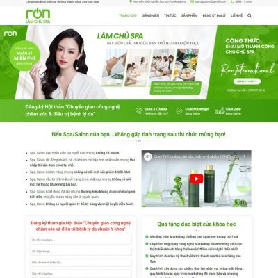 Theme wordpress khóa học Spa