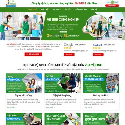 Theme wordpress dịch vụ vệ sinh công nghiệp 01