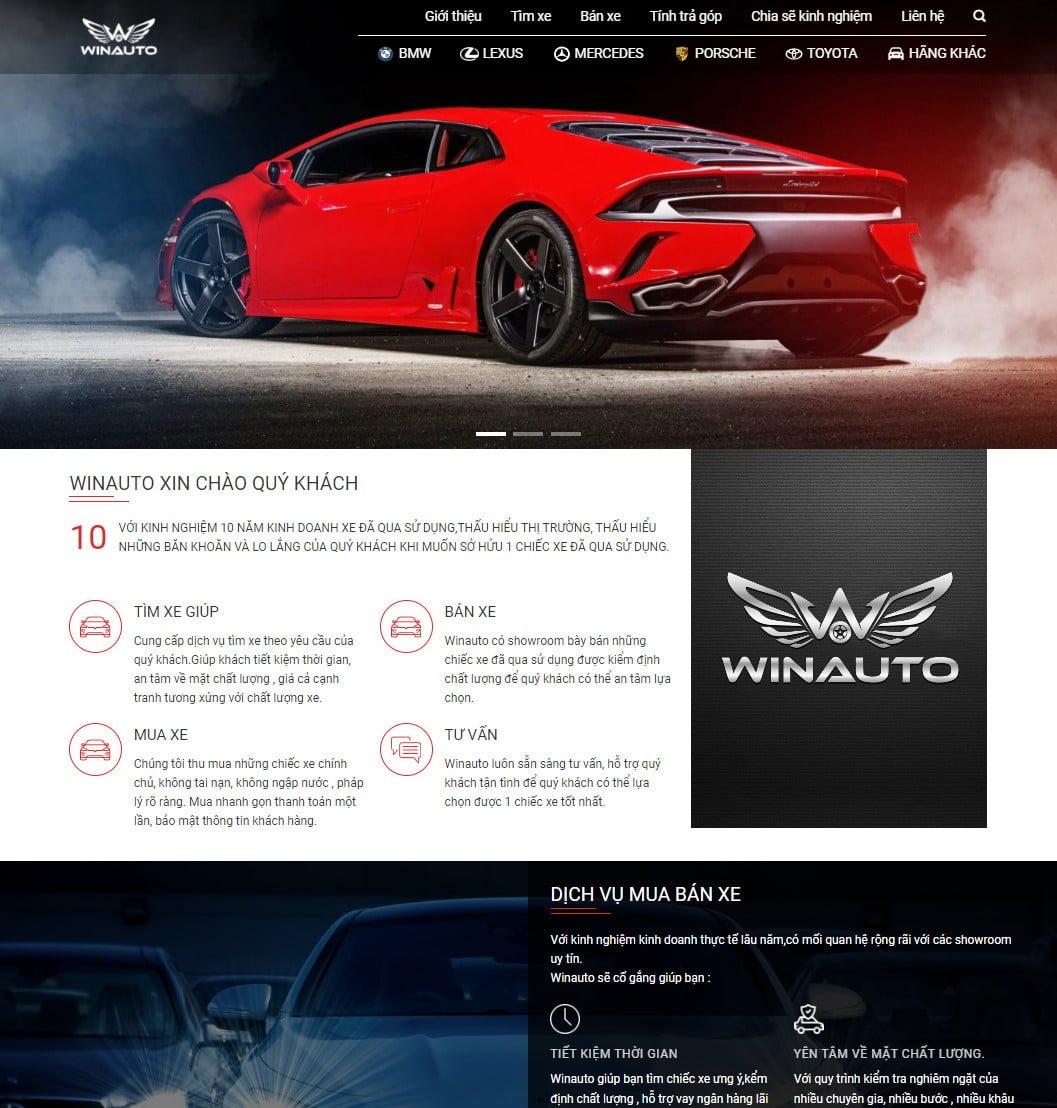 Theme wordpress bán xe hơi cũ
