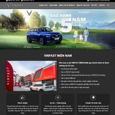 Theme wordpress bán xe vinfast 01